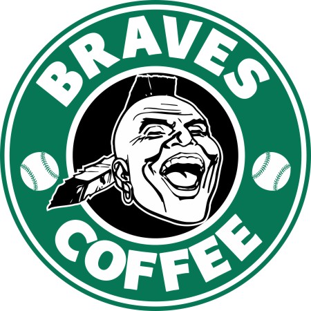 Atlanta Braves Starbucks Coffee Logo vinyl decal